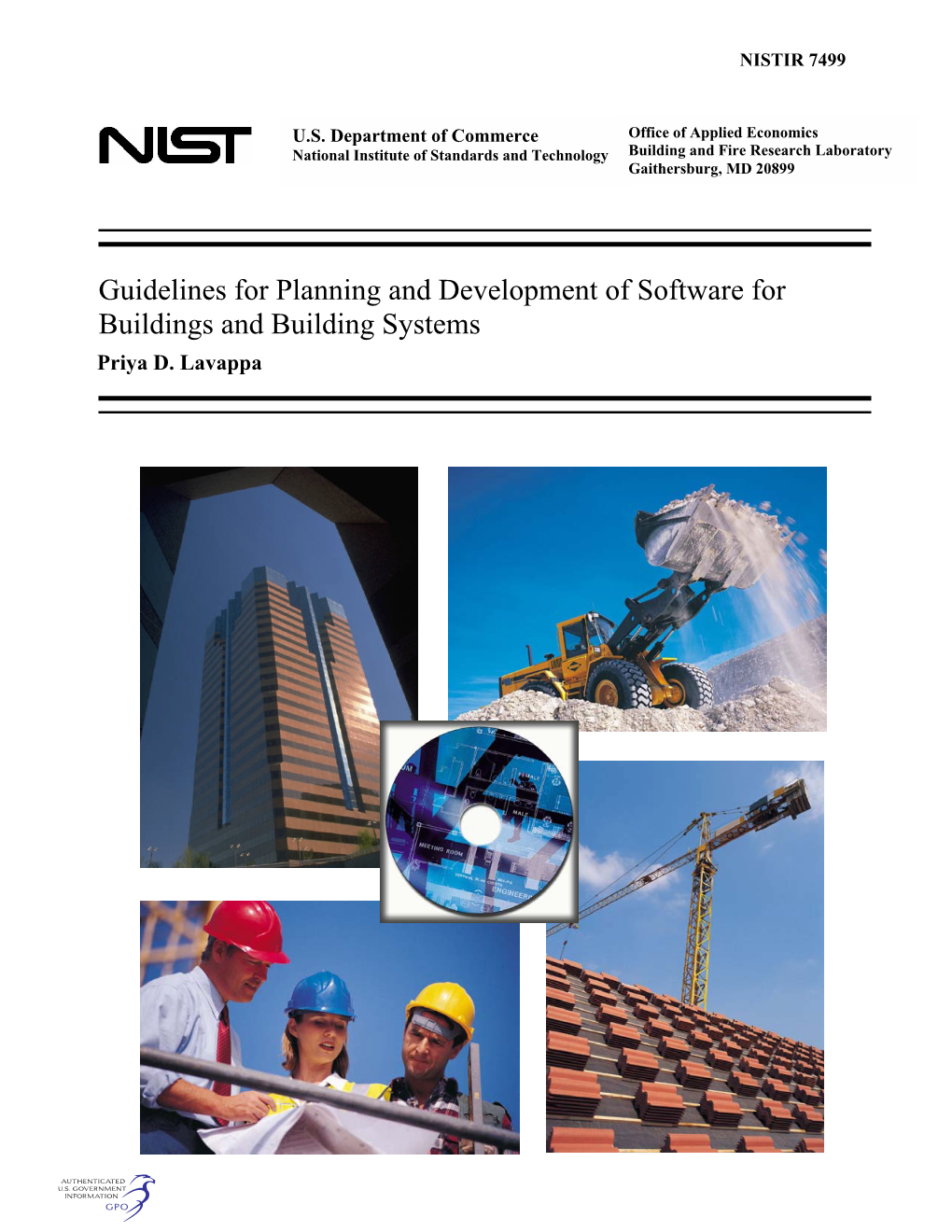 Guidelines for Planning and Development of Software for Buildings and Building Systems Priya D