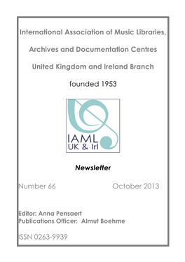 International Association of Music Libraries, Archives And