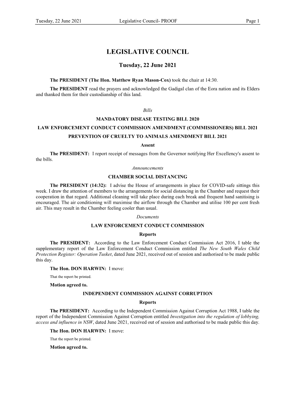 Legislative Council- PROOF Page 1