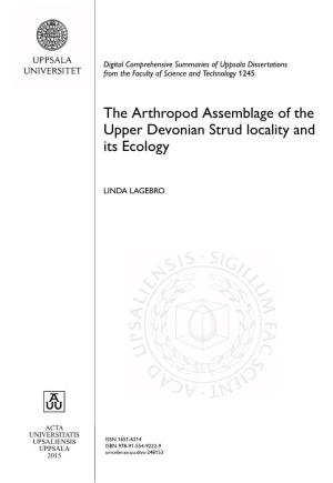 The Arthropod Assemblage of the Upper Devonian Strud Locality and Its Ecology