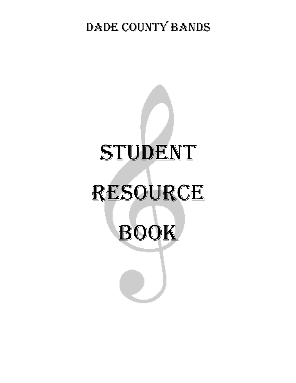 Student Resource Book