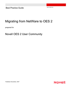 Migrating from Netware to OES 2 Linux