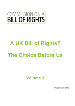 Commission on a Bill of Rights 2012
