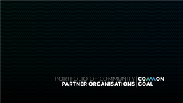 Portfolio of Community Partner Organisations 2