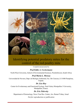 Training Manual "Identifying Potential Predatory Mites for the Control of the Red Poultry Mite"