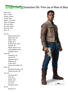 Rpggamer.Org (Characters D6 / Finn (As of Rise of Skywalker)) Printer