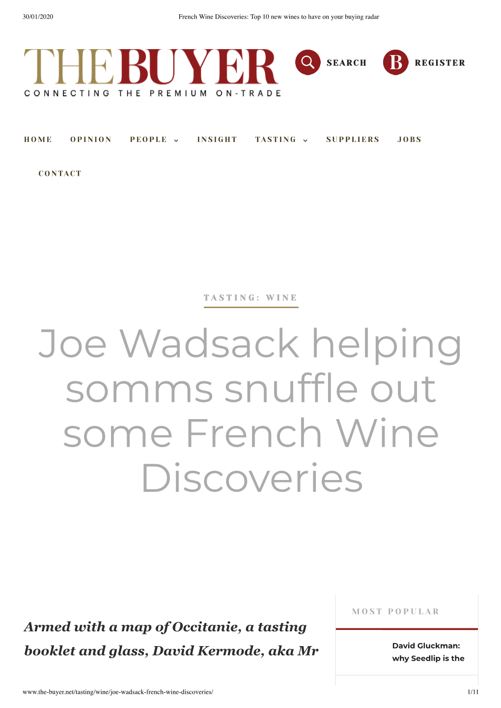 Joe Wadsack Helping Somms Snuf E out Some French Wine Discoveries