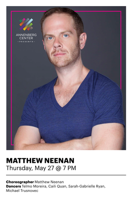 MATTHEW NEENAN Thursday, May 27 @ 7 PM