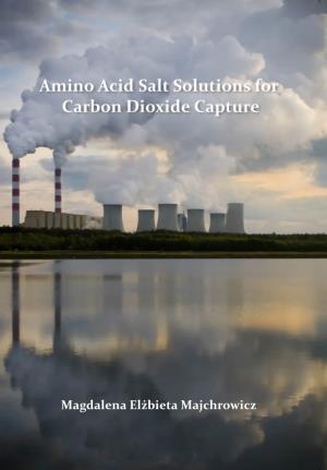 Amino Acid Salt Solutions for Carbon Dioxide Capture