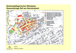 Denkmalpflegerischer Werteplan Gesamtanlage Zell Am Harmersbach