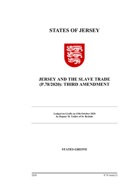 Jersey and the Slave Trade (P.78/2020): Third Amendment