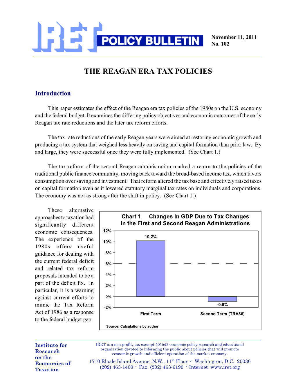 The Reagan Era Tax Policies