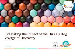 Evaluating the Impact of the Dirk Hartog Voyage of Discovery