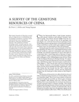 A Survey of the Gemstone Resources of China