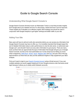 Guide to Google Search Console