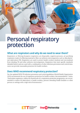 Personal Respiratory Protection