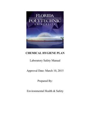 CHEMICAL HYGIENE PLAN Laboratory Safety Manual Approval