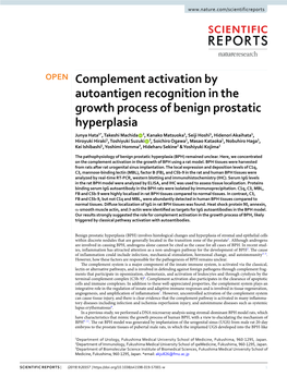 Complement Activation by Autoantigen Recognition in the Growth Process