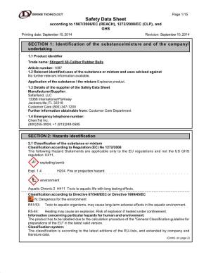 Safety Data Sheet According to 1907/2006/EC (REACH), 1272/2008/EC (CLP), and GHS