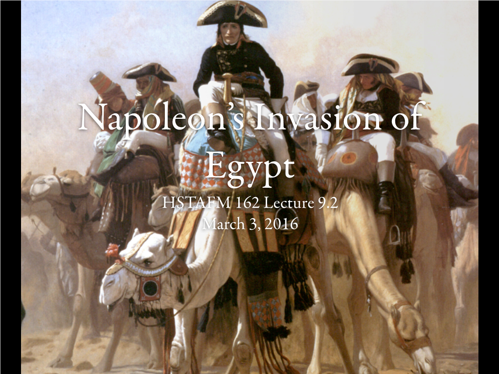 Napoleon's Invasion of Egypt