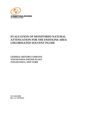 Evaluation of Monitored Natural Attenuation for the Endoline Area Chlorinated Solvent Plume
