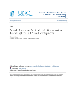 Sexual Orientation & Gender Identity