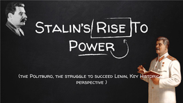 Stalin's Rise to Power