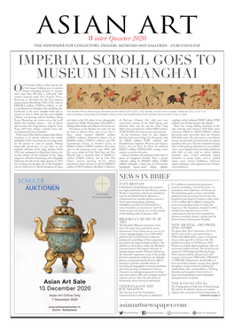 Imperial Scroll Goes to Museum in Shanghai