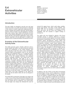 5.4 Extravehicular Activities
