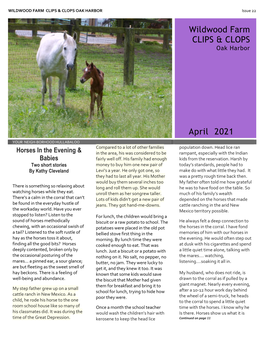 Wildwood Farm CLIPS & CLOPS April 2021
