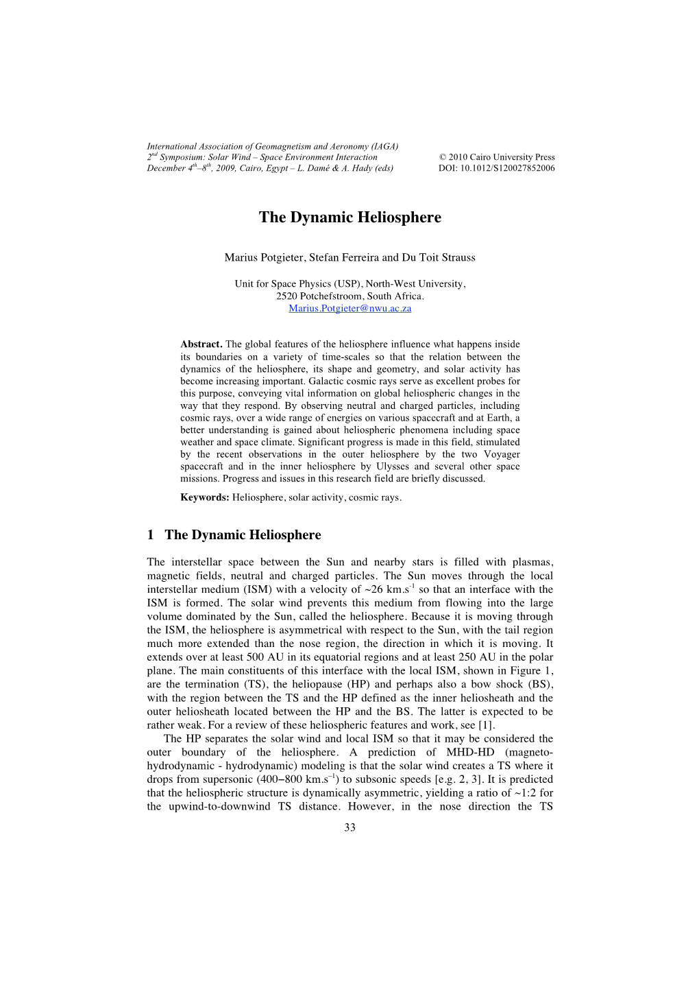 The Dynamic Heliosphere