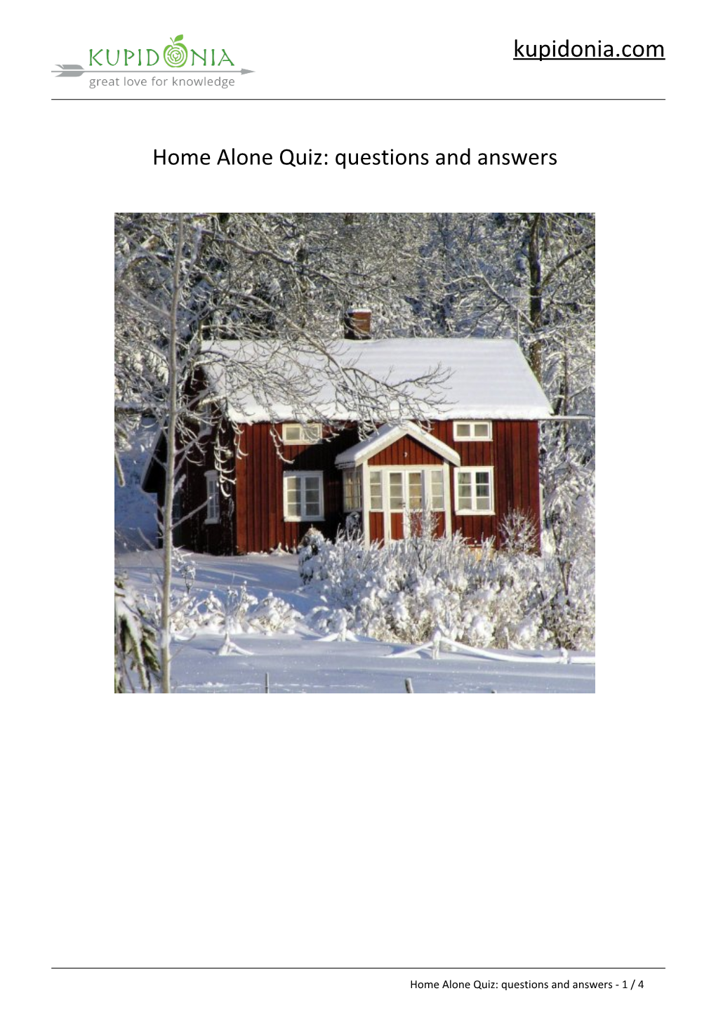 Home Alone Quiz: Questions and Answers