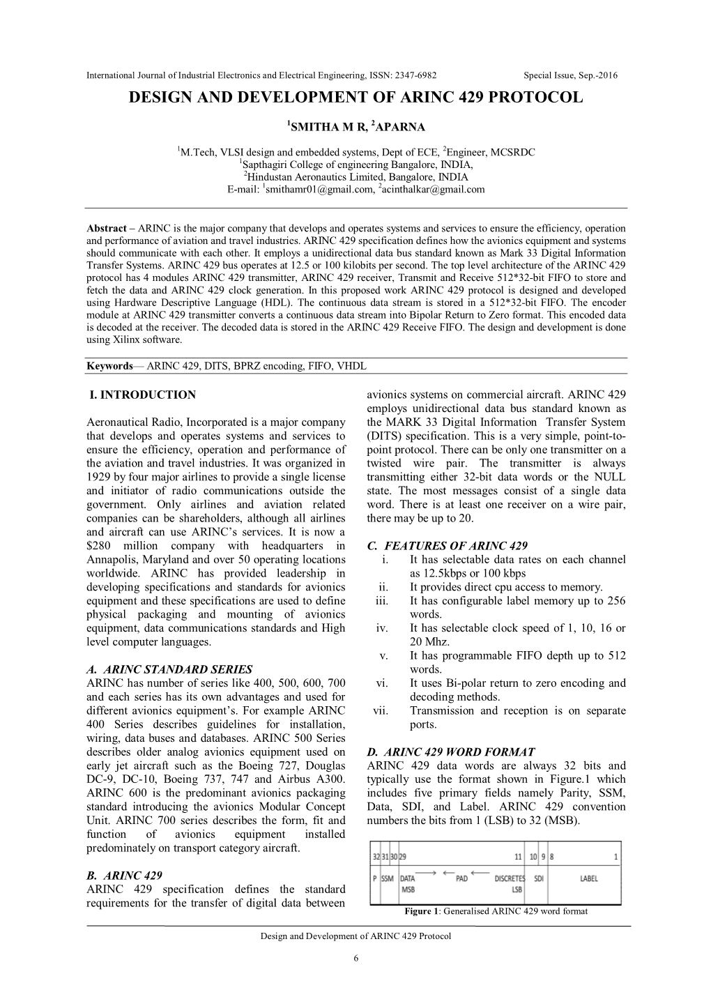 Design and Development of Arinc 429 Protocol