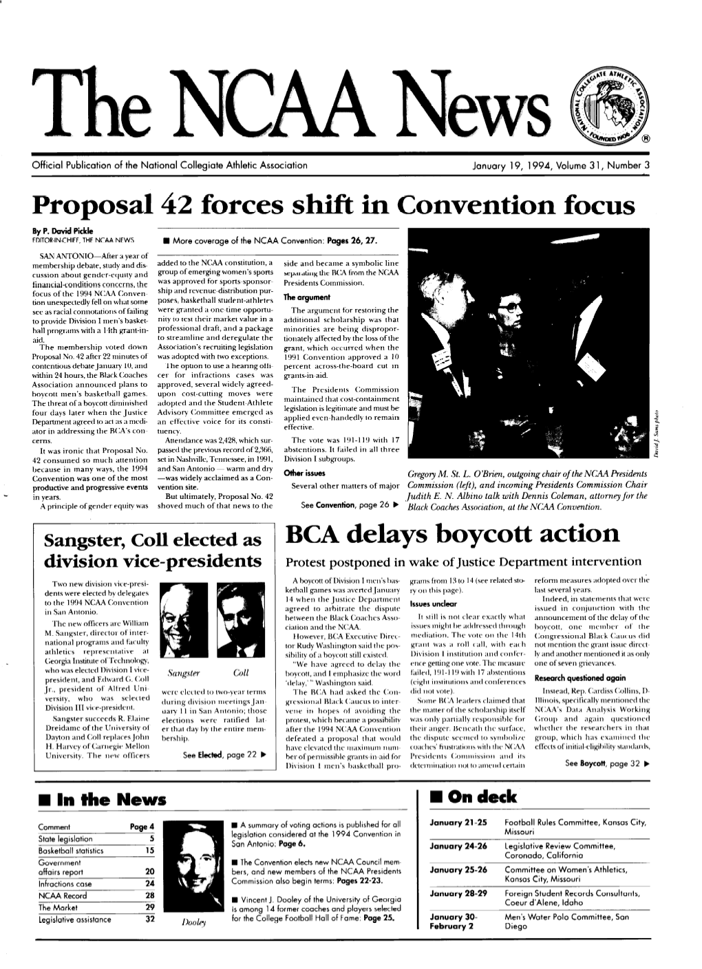 THE NCAA NEWS L More Coverage of the NCAA Convention: Pages 26,27