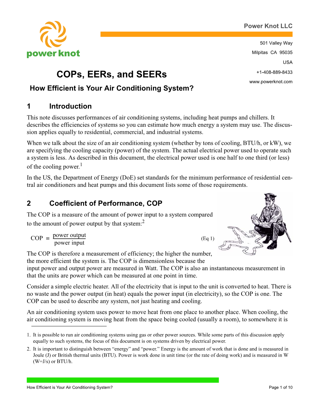 [ -- Power Knot LLC. Application Note: Cops, Eers, and Seers. 2011-03