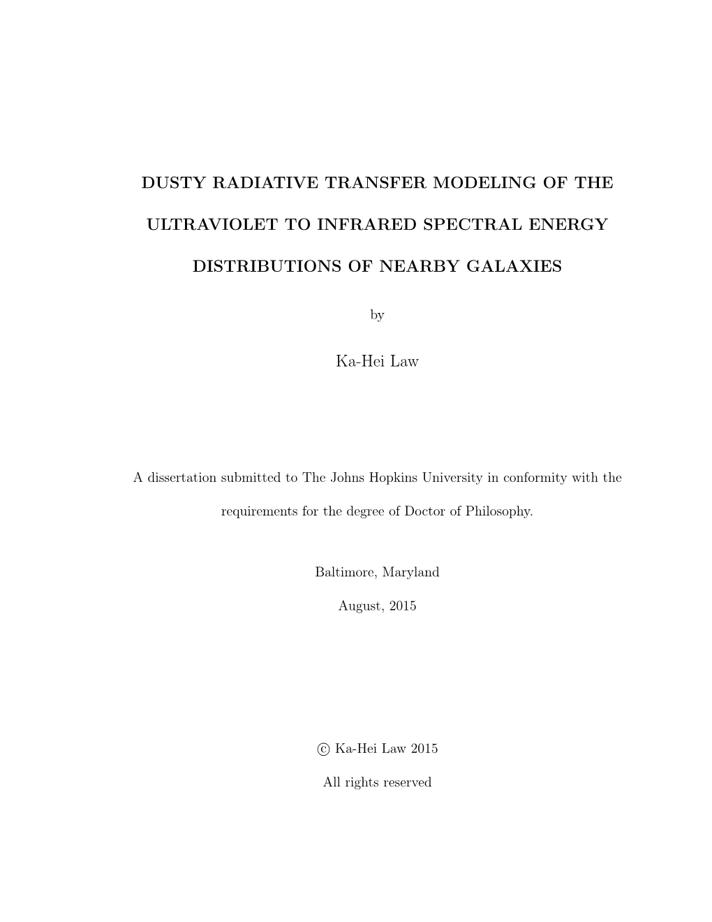 Dusty Radiative Transfer Modeling of the Ultraviolet