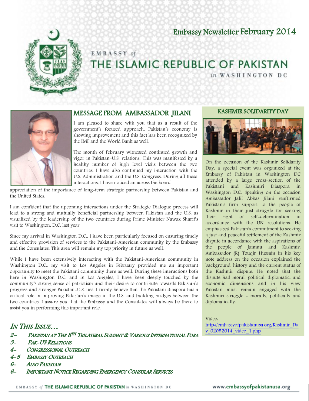 Embassy Newsletter February 2014