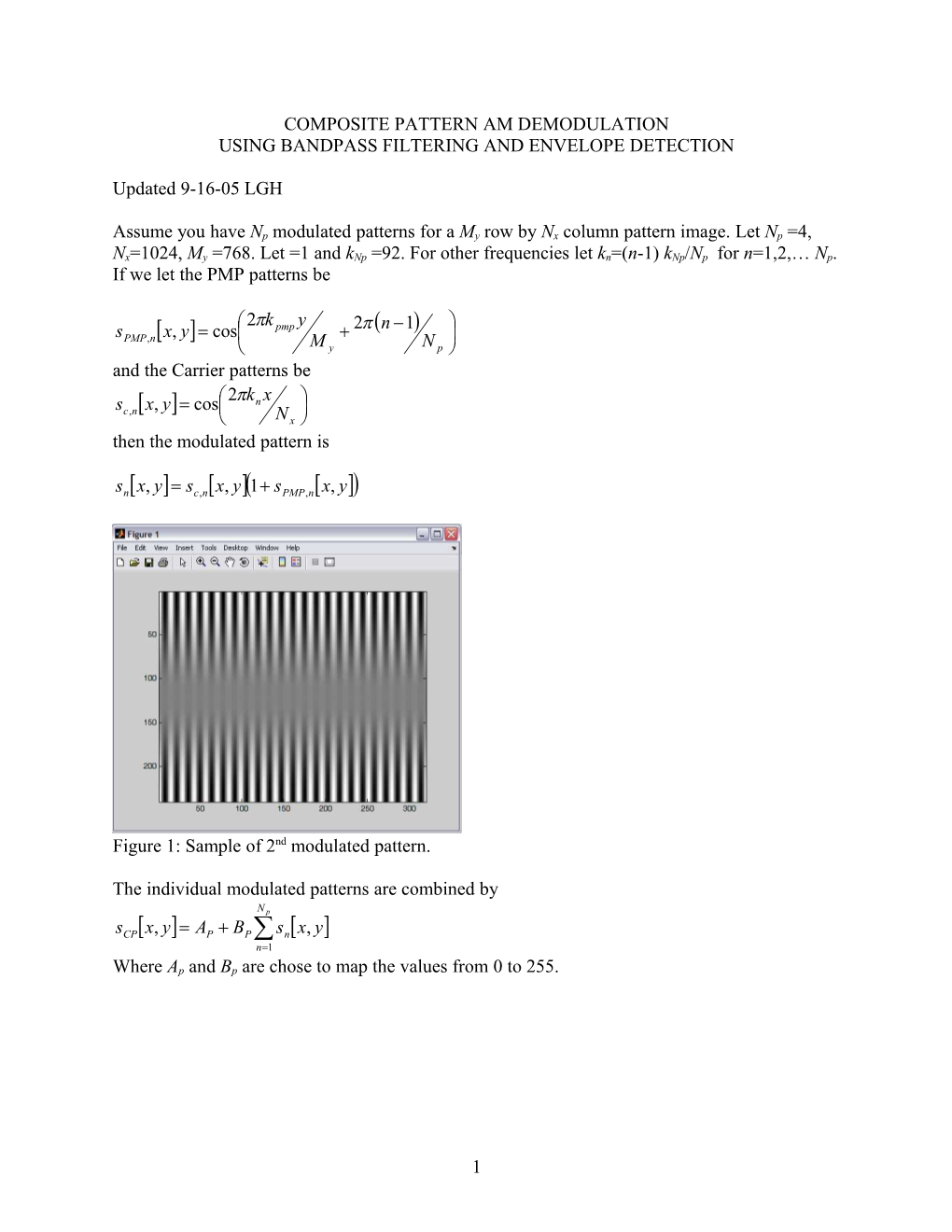 Composite Pattern AM Demodulation Using Bandpass Filtering and Envelop Detection