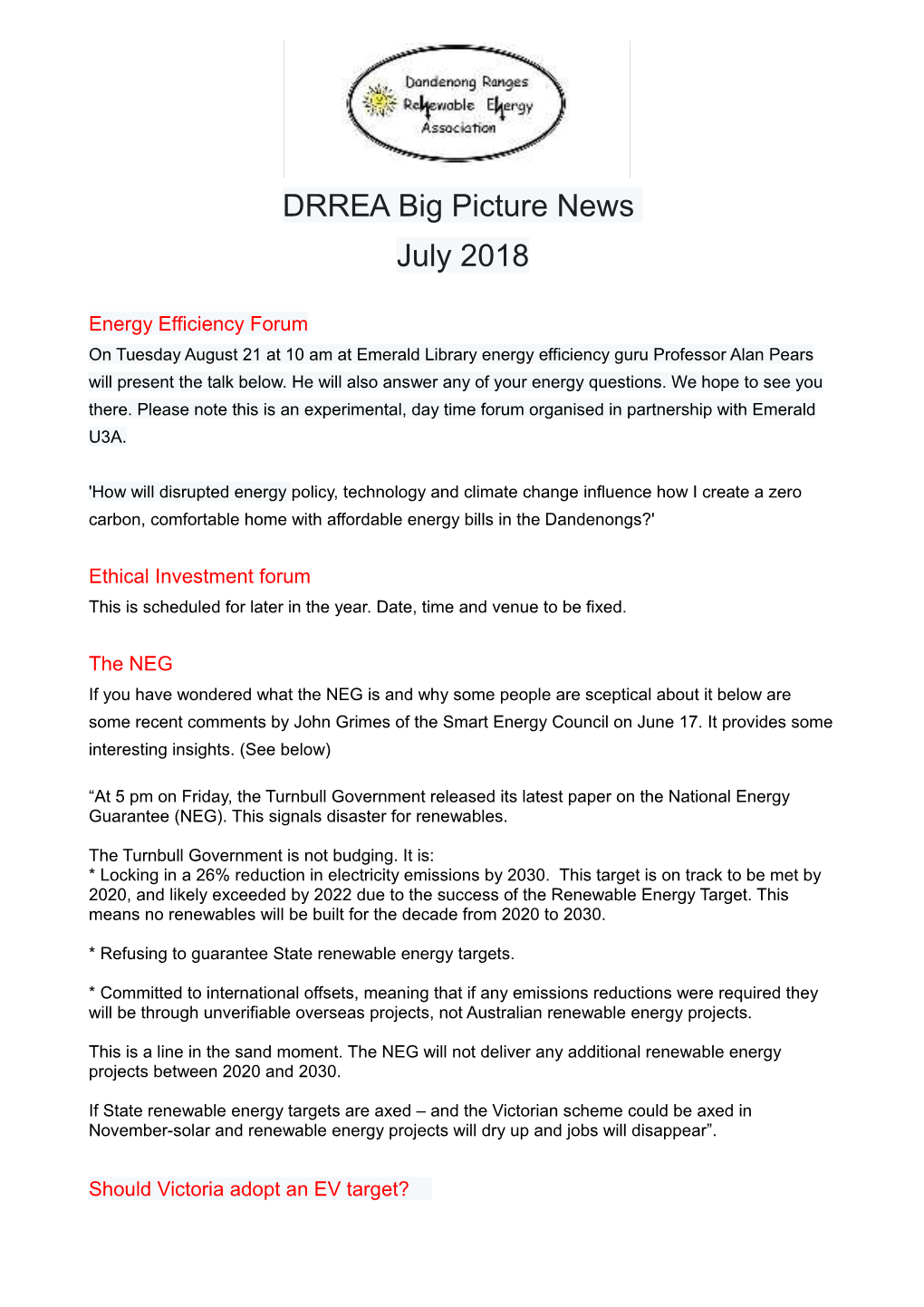 DRREA Big Picture News July 2018