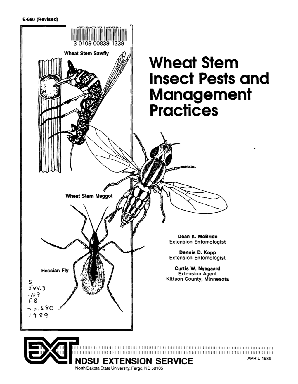 Wheat Stem Insect Pests and Management Practices