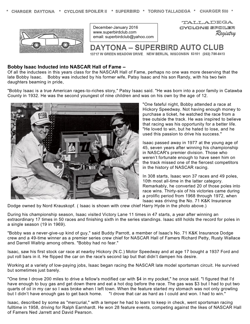 DAYTONA-SUPERBIRD AUTO CLUB WHEELS & DEALS Personal for Sale/ Want