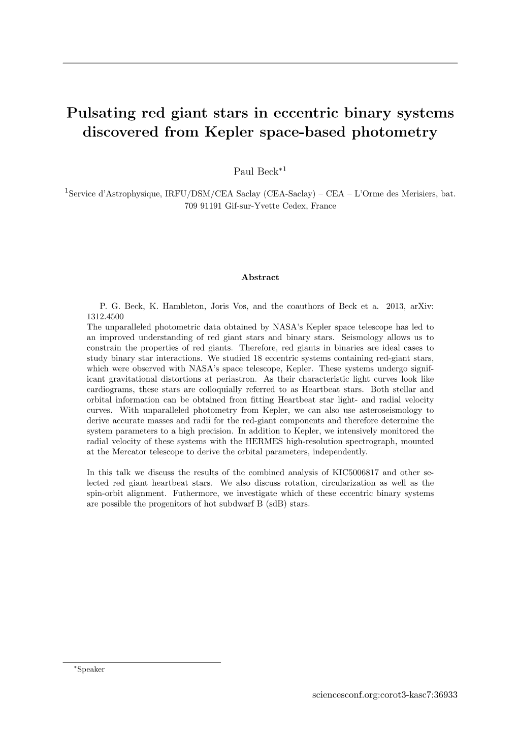 Pulsating Red Giant Stars in Eccentric Binary Systems Discovered from Kepler Space-Based Photometry