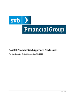 Basel III Standardized Approach Disclosures for the Quarter Ended December 31, 2020