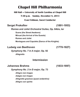 Sergei Prokofiev (1891-1953) Romeo and Juliet Orchestral Suites, Op