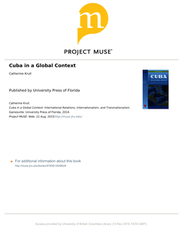 Cuba in a Global Context