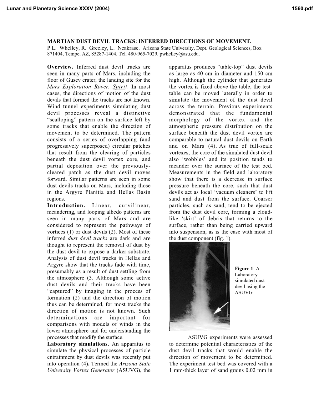 Martian Dust Devil Tracks: Inferred Directions of Movement