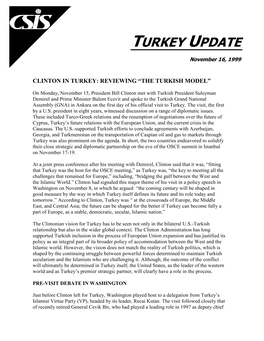 Turkey Update