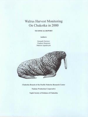 Walrus Harvest Monitoring on Chukotka in 2000
