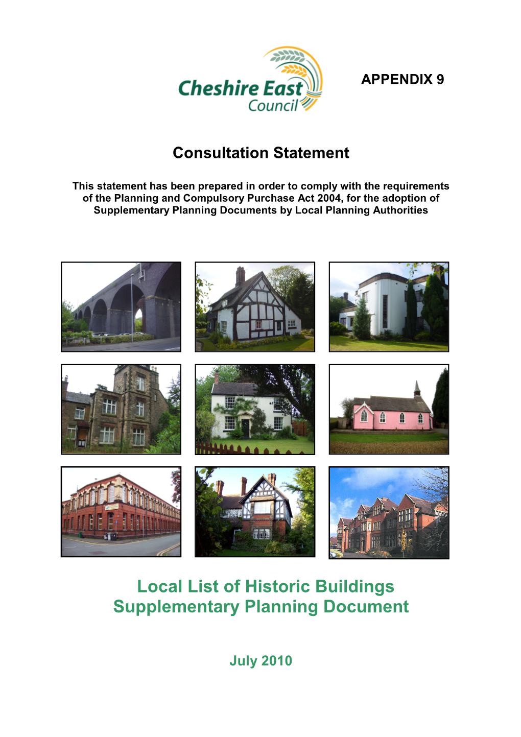 Local List of Historic Buildings Supplementary Planning Document