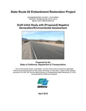 State Route 62 Embankment Restoration Project